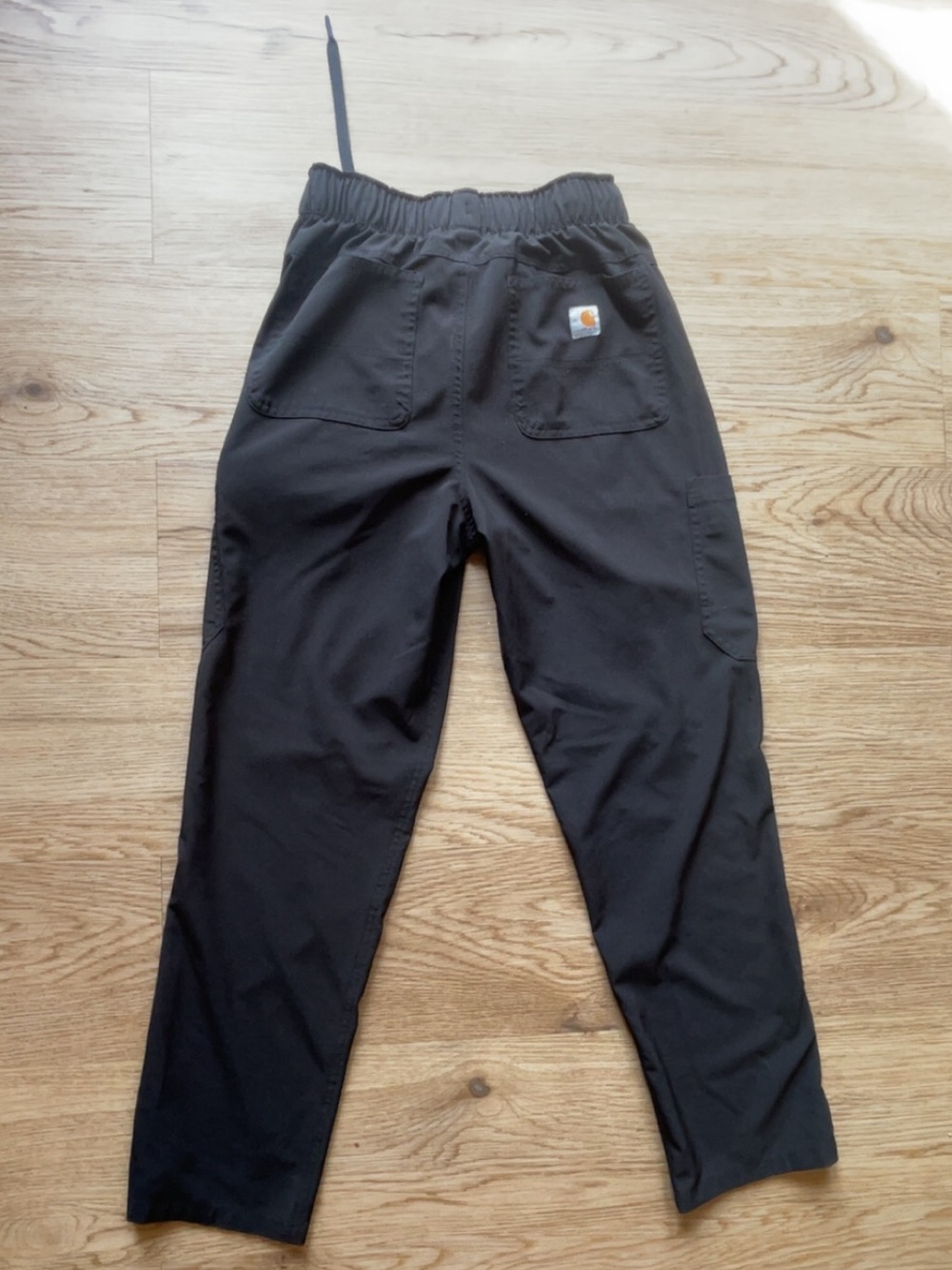 Carhartt Black Women's Boot Cut Scrub Pants with Logo Patch